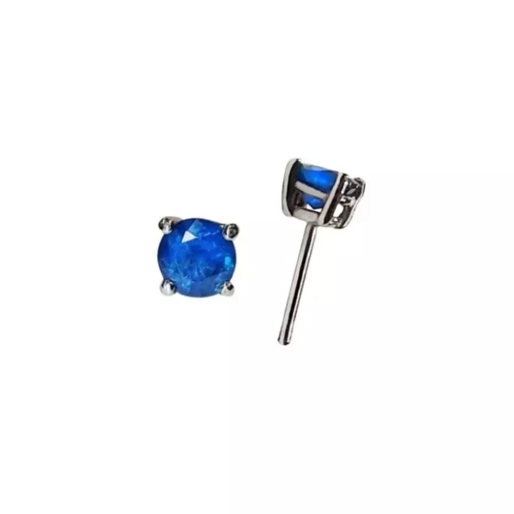 Piercing en platino con zafiro talla brillante (0.76 ct) 