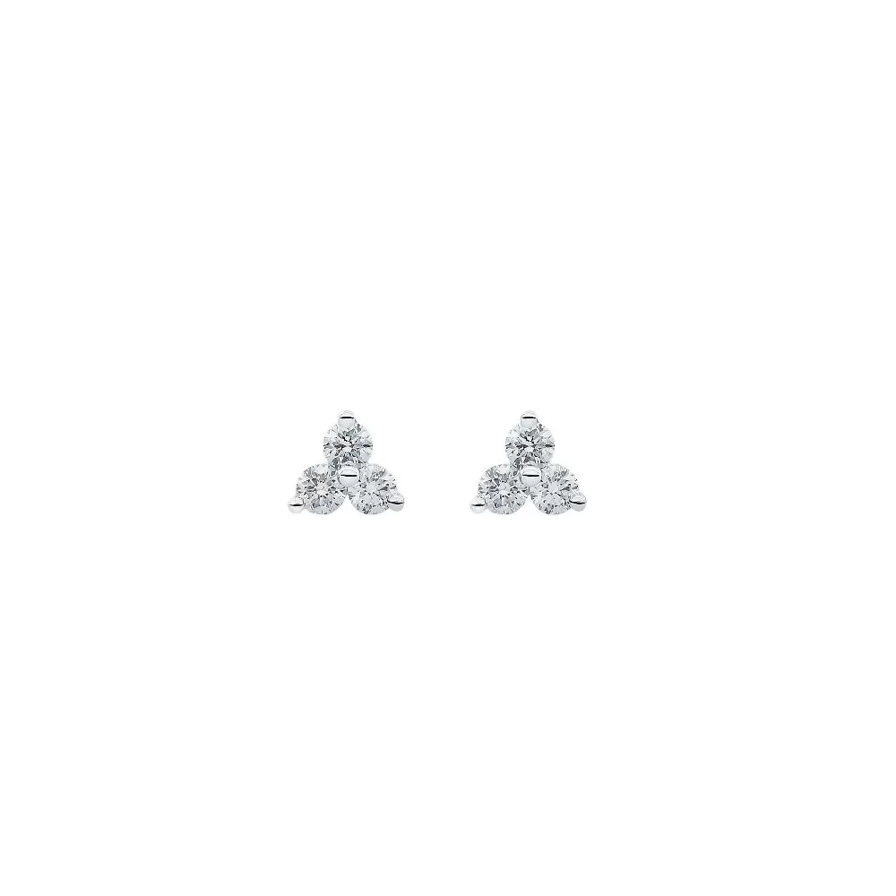 Piercing en oro blanco con diamantes talla brillante. 
