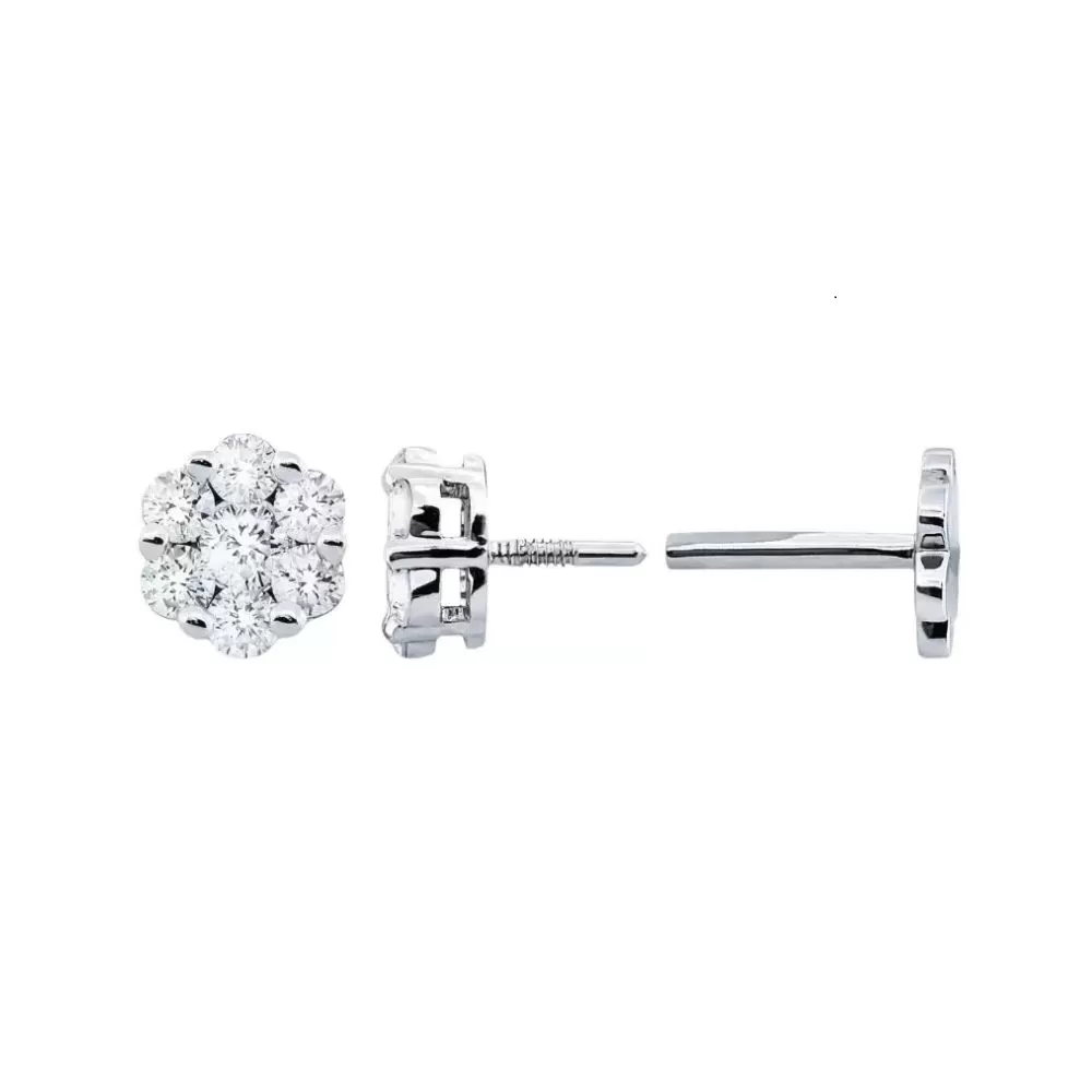 Piercing en oro blanco con diamantes talla brillante.