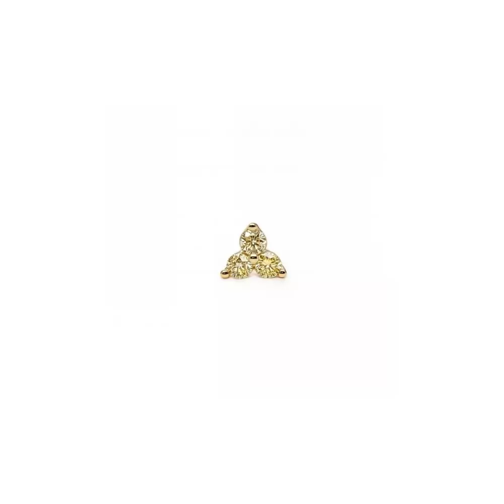 Piercing en oro amarillo con diamantes Fancy Yellow talla brillante.