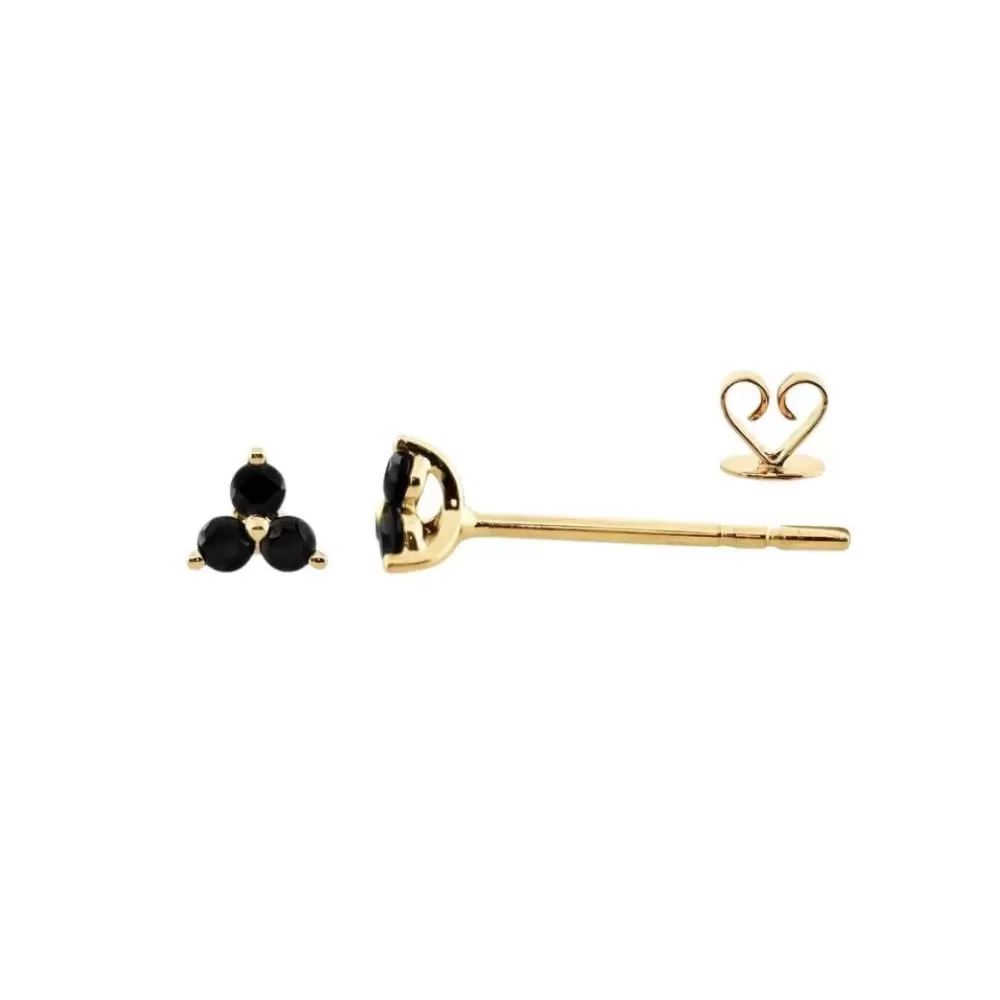 Piercing en oro amarillo con diamantes Fancy Black talla brillante.