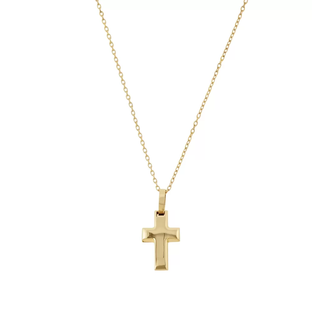 Colgante cruz en oro amarillo.