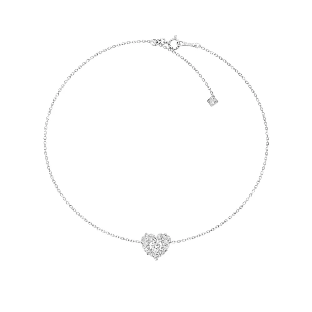 Bracelet in white gold set with brilliant-cut diamonds