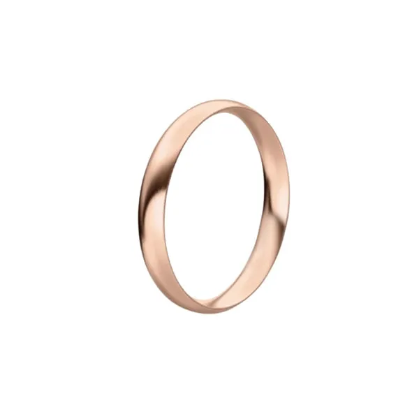 Wedding band in rose gold. Thickness: 3 mm. Weight: 3 gms.