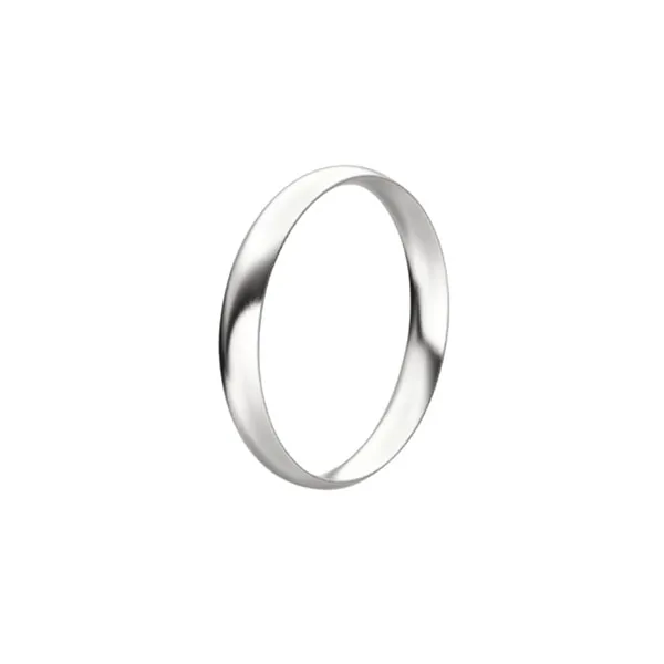 Wedding band in white gold. Thickness: 3 mm. Weight: 3 gm.