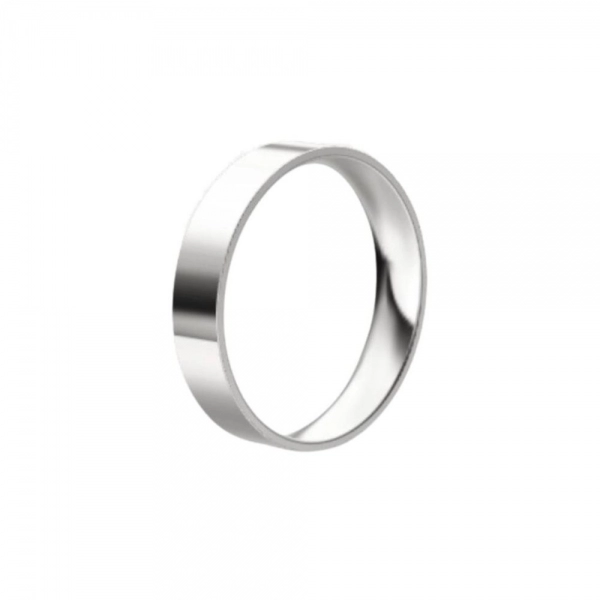 Wedding band in white gold. Thickness: 4 mm. Weight: 3 gm.