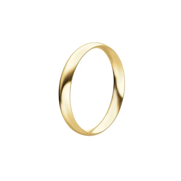 Wedding band in yellow gold. Thickness: 3 mm. Weight: 3 gm.