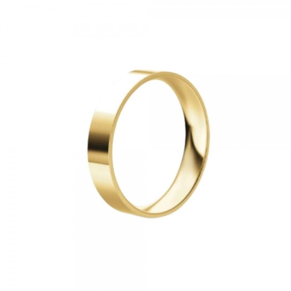 Wedding band in yellow gold. Thickness: 4 mm. Weight: 3 gm.