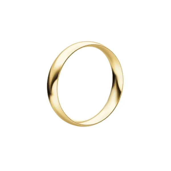 Wedding band in yellow gold. Thickness: 4 mm. Weight: 3 gm.