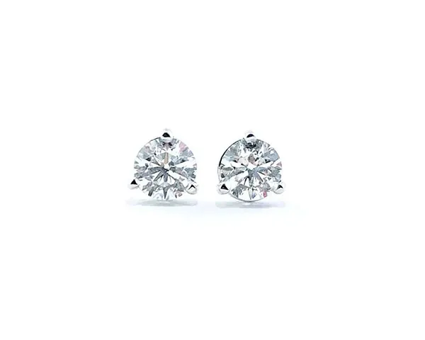 Earrings in white gold set with brilliant-cut diamonds (0.82 total ct)