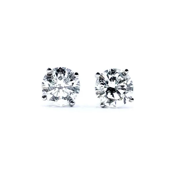 Earrings in white gold set with brilliant-cut diamonds (1.25 total ct).