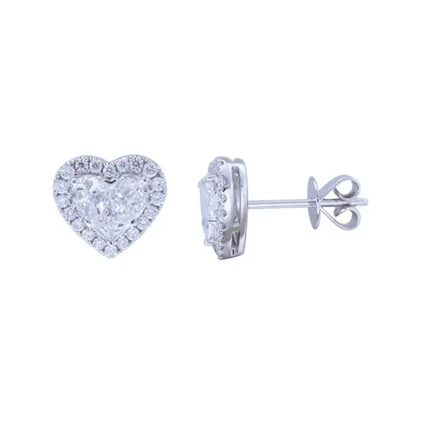 Earrings in white gold set with special-cut and brilliant-cut diamonds.