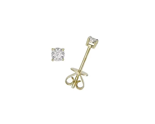 Piercing in yellow gold set with brilliant-cut diamond (0.05 ct).